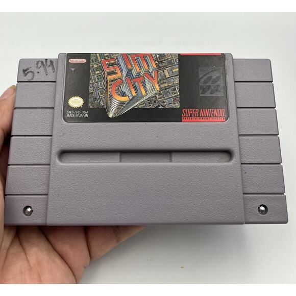 Sim City Nintendo SNES Cartridge Only - Tested - Picture 1 of 5
